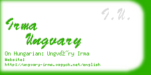 irma ungvary business card